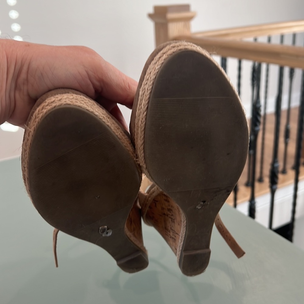 Sole Society Tan Suede Espadrille Wedges - Picture 4 of 5